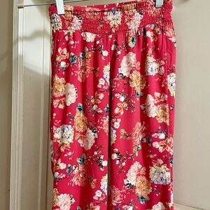 O’Neil Coral Floral Pull on Pants